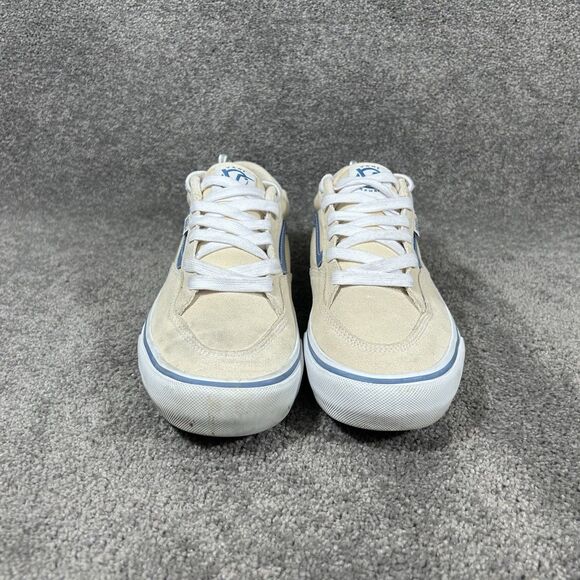 Vans Rowan Mens Size 10 Cream Suede Light Navy Athletic Skate Shoes Used main image 6